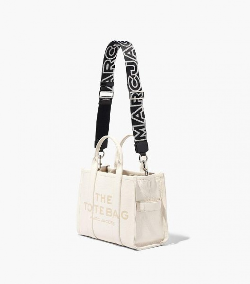 Black / Silver Marc Jacobs The Outline Logo Webbing Women's Strap | 50123THES