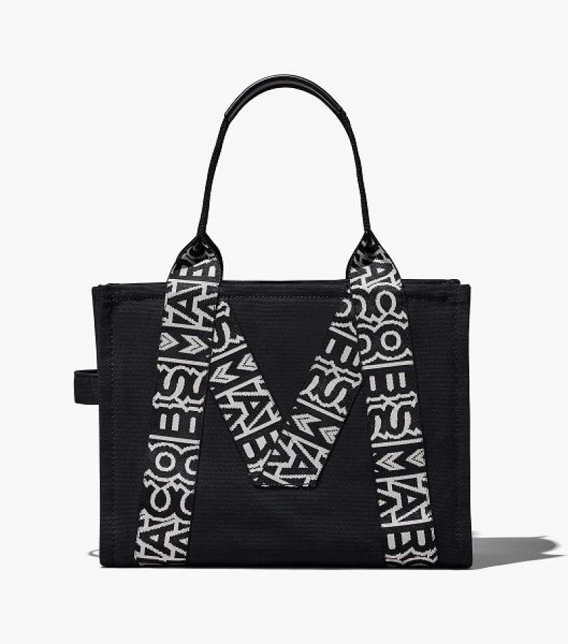 Black / White Marc Jacobs The M Large Women's Tote Bags | 53470FGWO