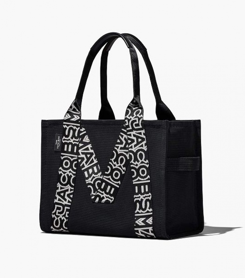 Black / White Marc Jacobs The M Large Women's Tote Bags | 53470FGWO