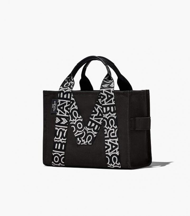 Black / White Marc Jacobs The M Medium Women's Tote Bags | 47801SCNJ