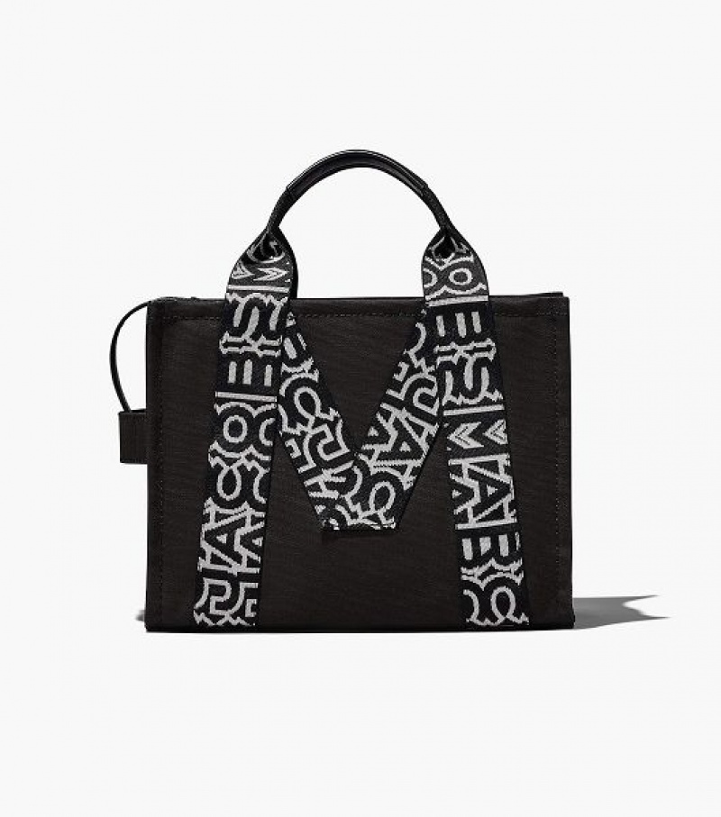 Black / White Marc Jacobs The M Medium Women's Tote Bags | 47801SCNJ