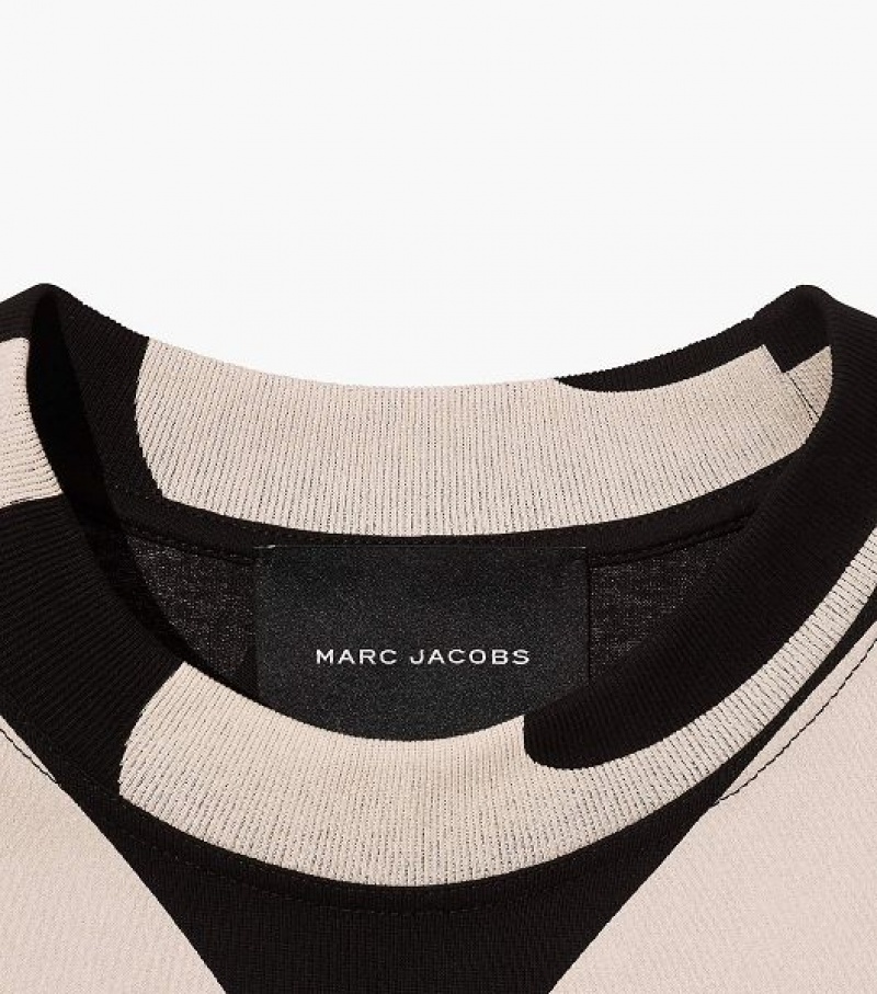 Black / White Marc Jacobs The Seamed Monogram Women's Dress | 74680DMXA