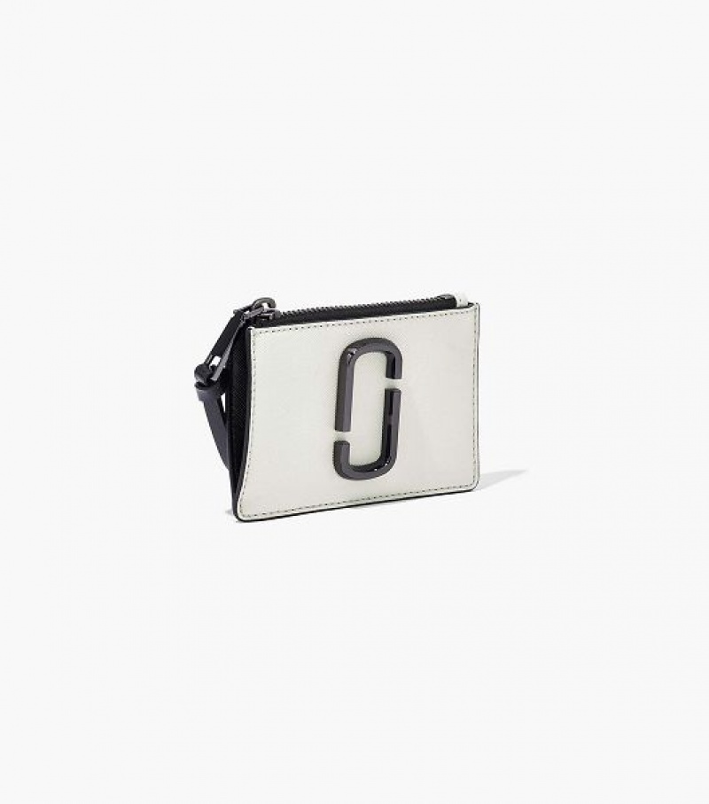 Black / White Marc Jacobs The Snapshot Top Zip Multi Women's Wallets | 78901QMGR