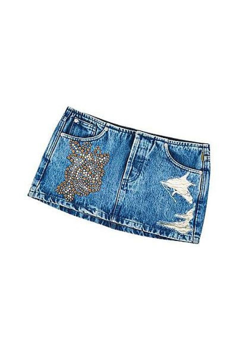 Blue Marc Jacobs Blumarine Rose Studs Mini Heaven Skirts | 07456VGAS