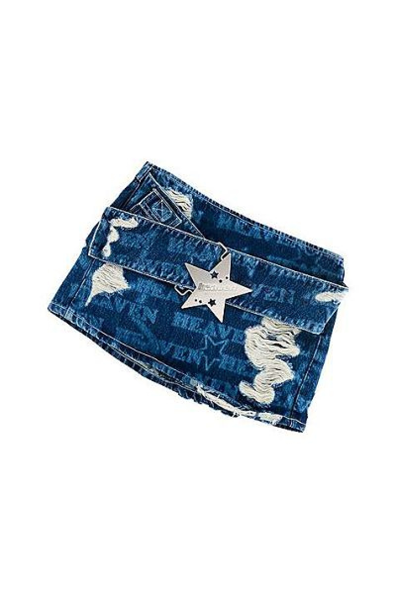 Blue Marc Jacobs Frayed Heaven Skirts | 84935XTAD