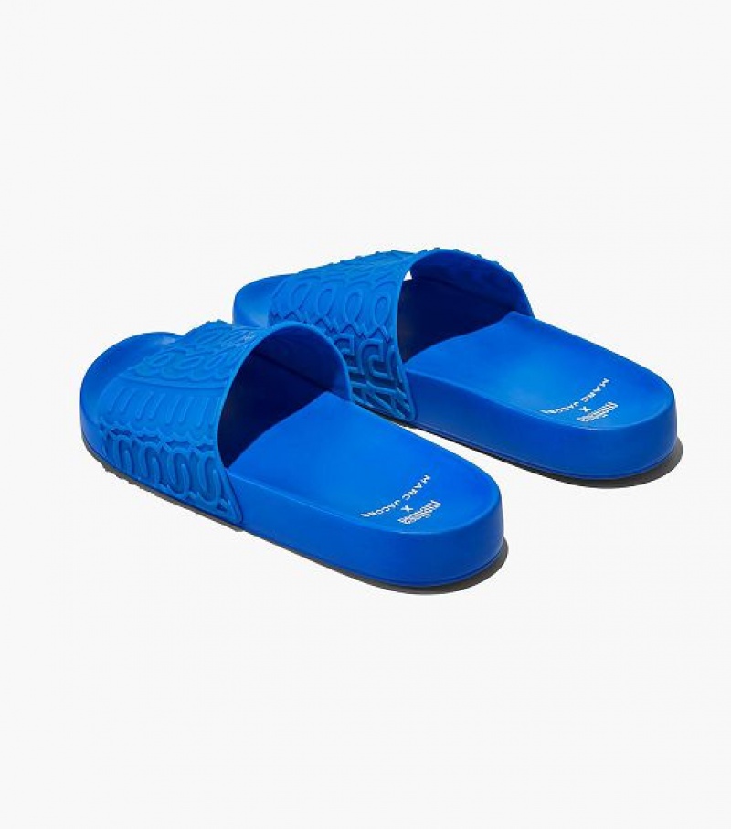 Blue Marc Jacobs Melissa x Marc Jacobs Women's Slides | 48576WDZY