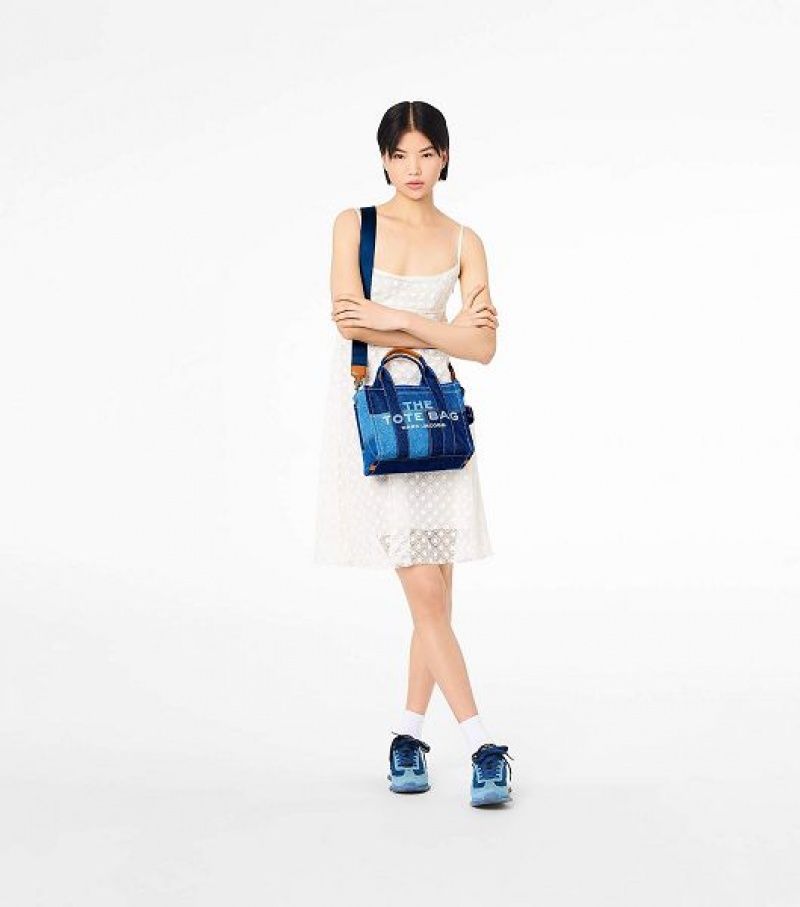 Blue Marc Jacobs The Denim Small Women's Tote Bags | 68715BGZN