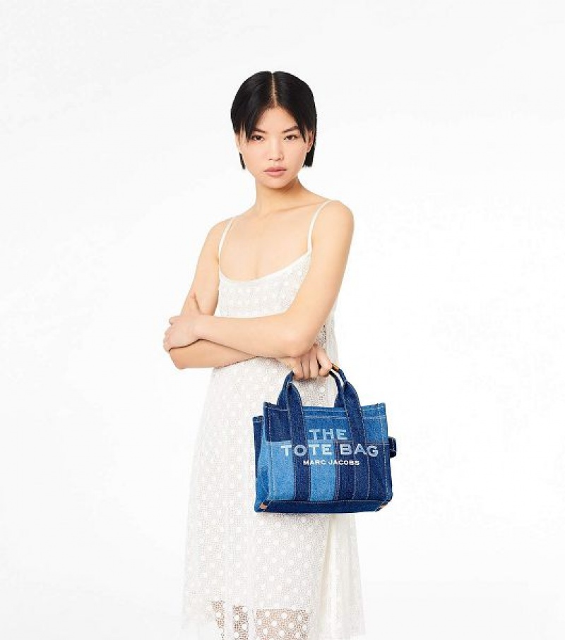 Blue Marc Jacobs The Denim Small Women's Tote Bags | 68715BGZN