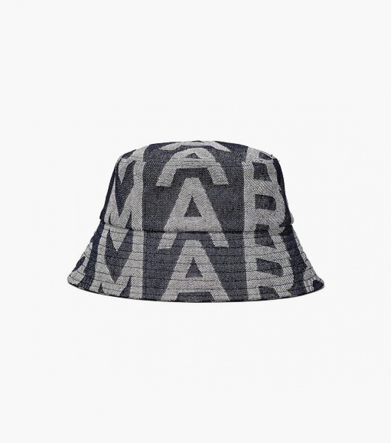 Blue Marc Jacobs The Monogram Denim Women\'s Bucket Hats | 48370BLDE