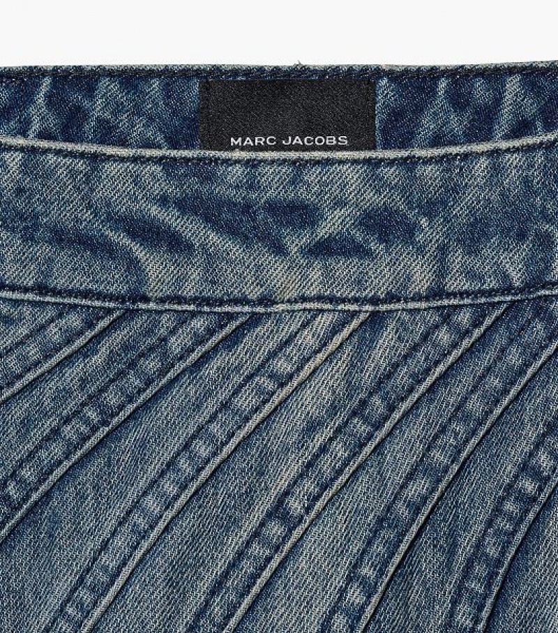 Blue Marc Jacobs The Wave Denim Women's Skirts | 42713XIFS