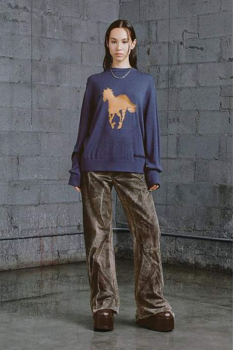 Blue Marc Jacobs White Pony Heaven Sweaters | 41096CUOF