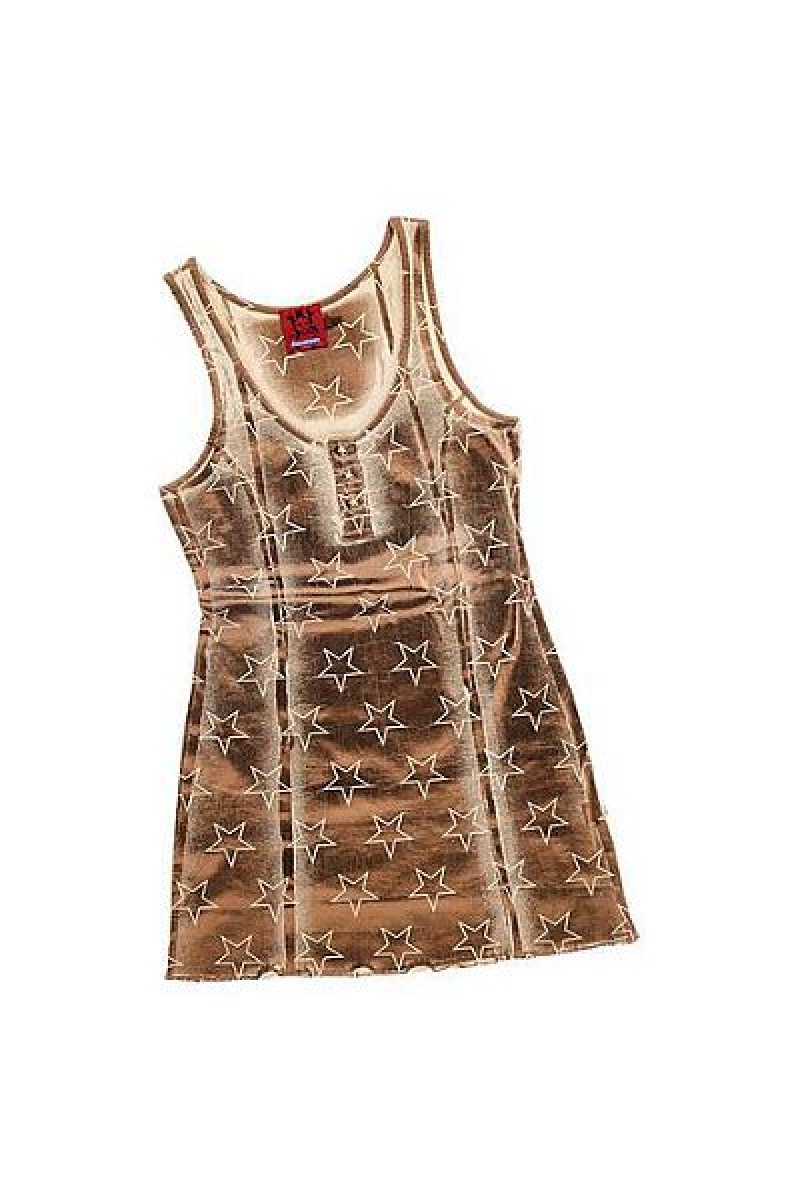 Brown Marc Jacobs Daisy Laminated Rib Heaven Dress | 96842TXLG