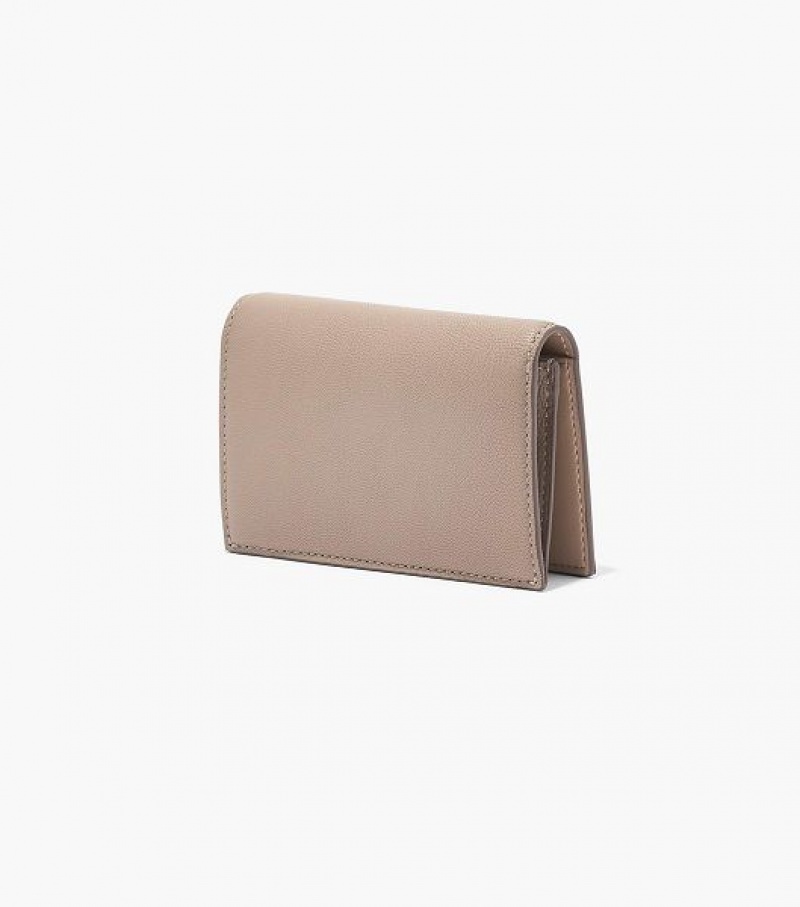 Cement Marc Jacobs The Slim 84 Bifold Women's Wallets | 32780QAOM