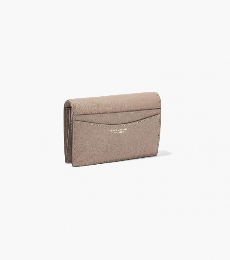 Cement Marc Jacobs The Slim 84 Bifold Women's Wallets | 32780QAOM