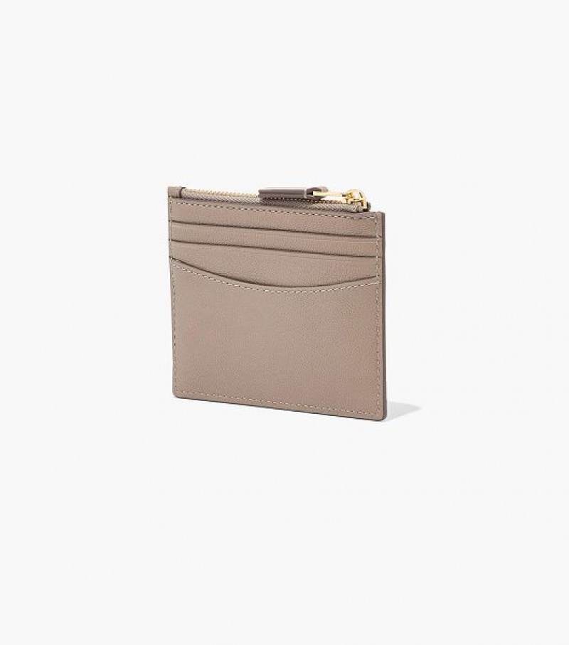 Cement Marc Jacobs The Slim 84 Zip Women's Card Case | 75043WKYH