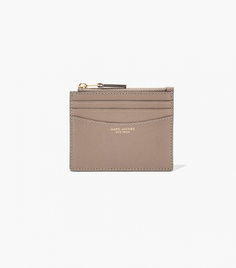 Cement Marc Jacobs The Slim 84 Zip Women\'s Card Case | 75043WKYH