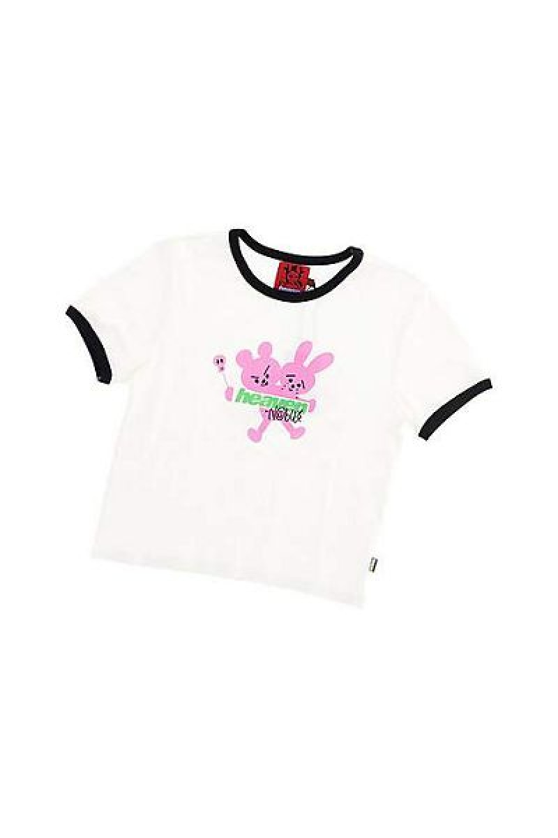 Chalk Marc Jacobs Nobu Logo Baby Heaven T Shirts | 37548TAUO