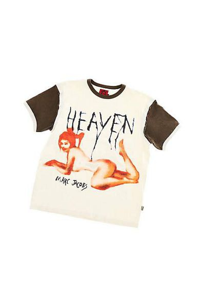 Chalk Marc Jacobs Pin Up Heaven T Shirts | 09876EKYQ