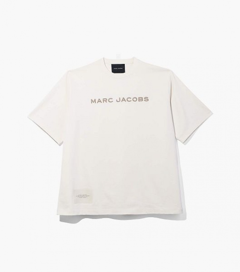 Chalk Marc Jacobs The Big Women\'s T Shirts | 45078AJHU