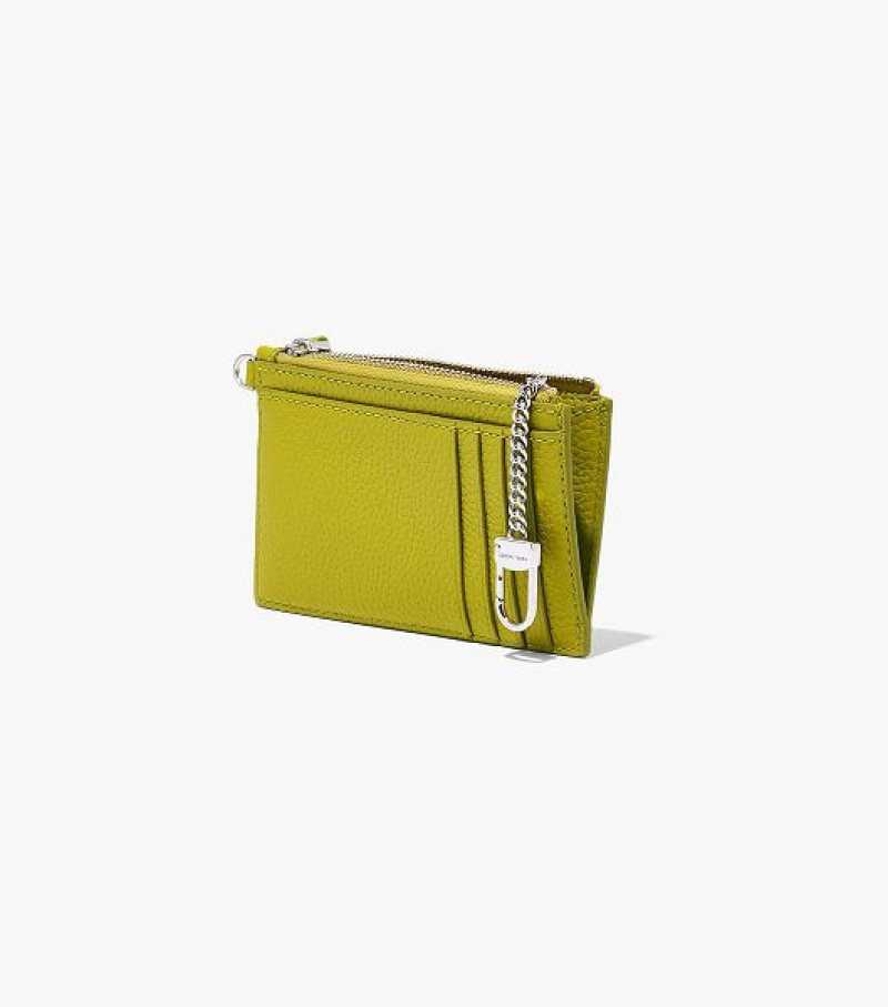 Citronelle Marc Jacobs The Leather Top Zip Wristlet Women's Wallets | 73489VNZD