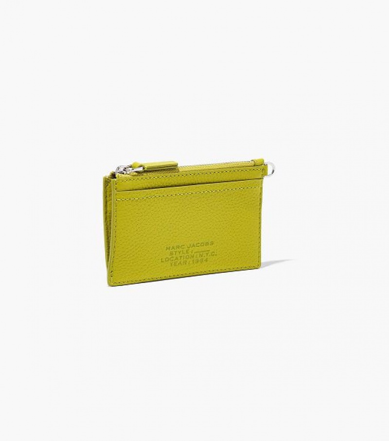 Citronelle Marc Jacobs The Leather Top Zip Wristlet Women's Wallets | 73489VNZD