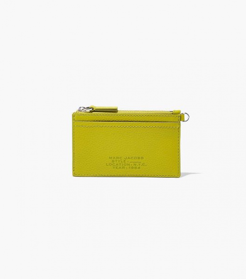 Citronelle Marc Jacobs The Leather Top Zip Wristlet Women's Wallets | 73489VNZD