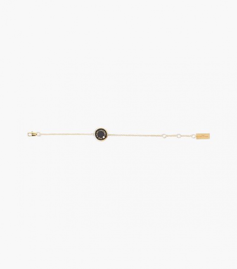 Cream / Gold Marc Jacobs The Medallion Women's Bracelets | 61054SAVB