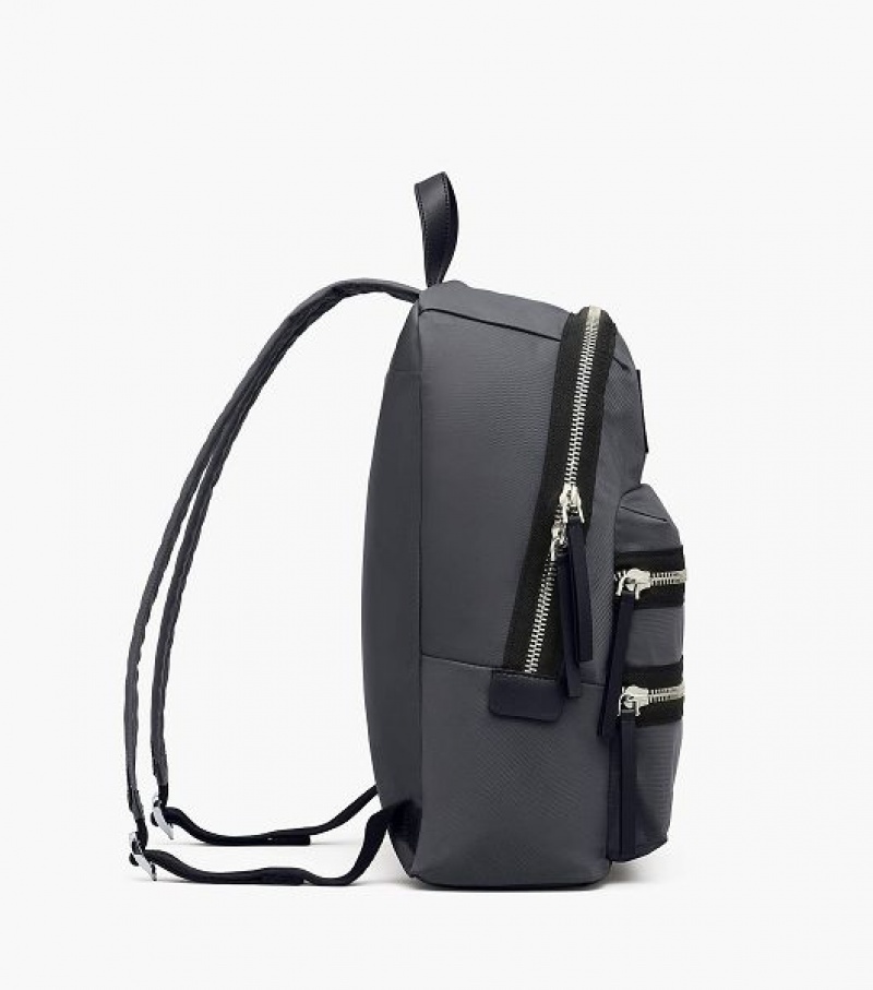 Dark Grey Marc Jacobs The Biker Nylon Large Women's Backpack | 92807GKJS