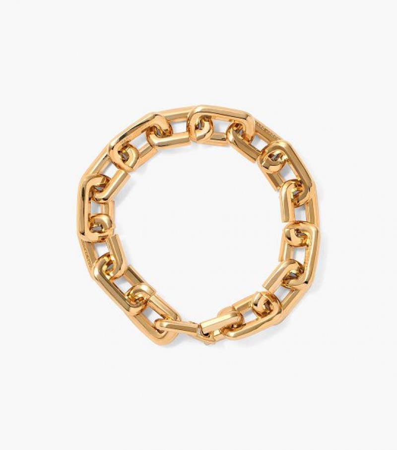 Gold Marc Jacobs The J Marc Chain Link Women\'s Bracelets | 95803ZQFV