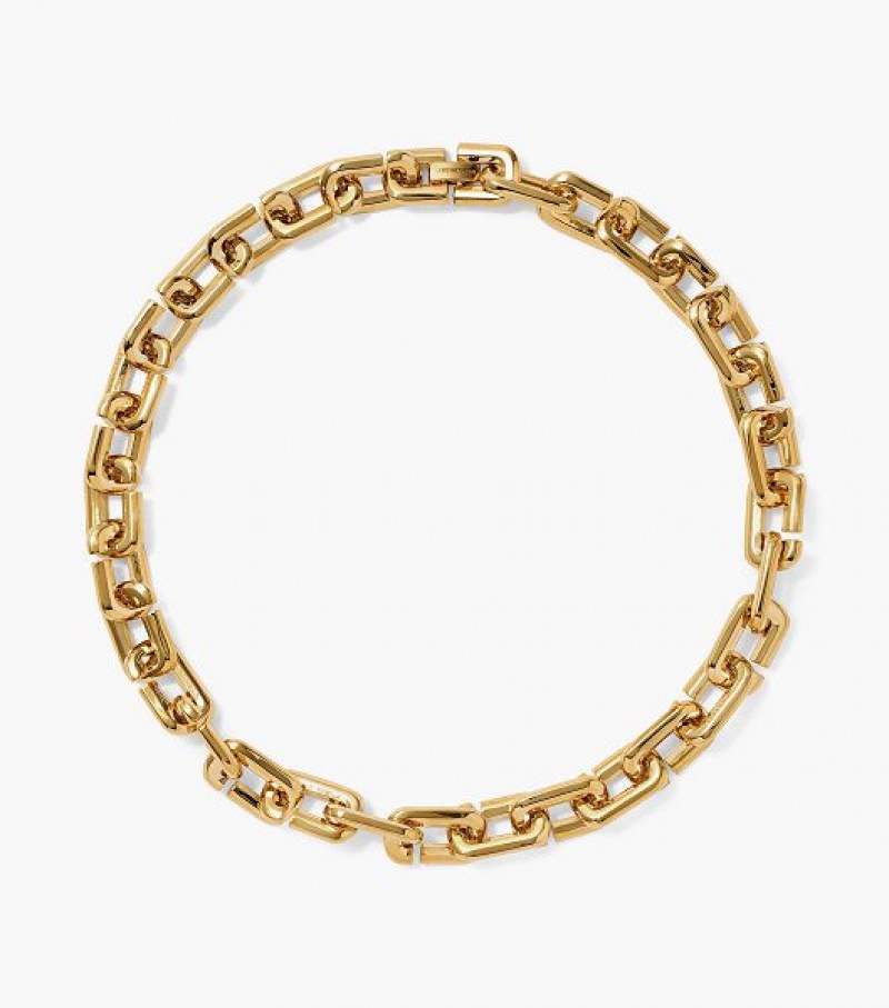 Gold Marc Jacobs The J Marc Chain Link Women\'s Necklaces | 84296AWJD