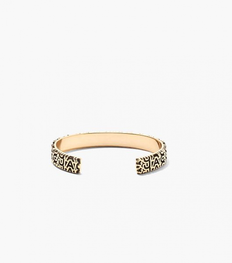 Gold Marc Jacobs The Monogram Engraved Women's Bracelets | 16498DGKI