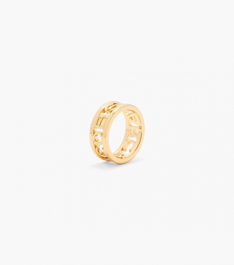 Gold Marc Jacobs The Monogram Women's Ring | 90547WYUV