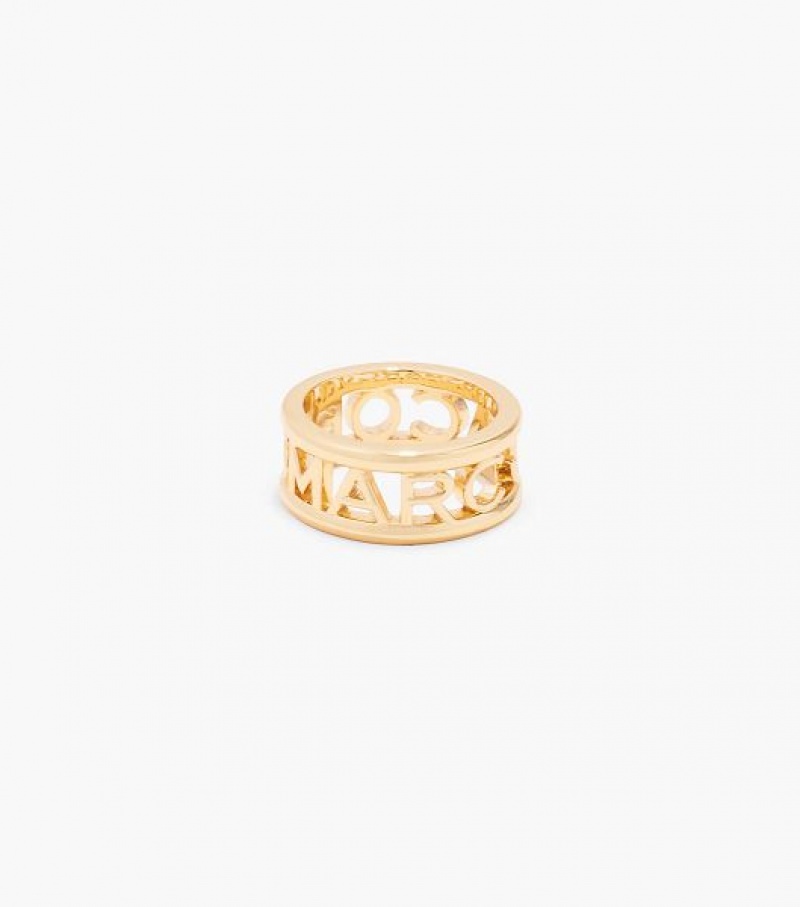 Gold Marc Jacobs The Monogram Women\'s Ring | 90547WYUV