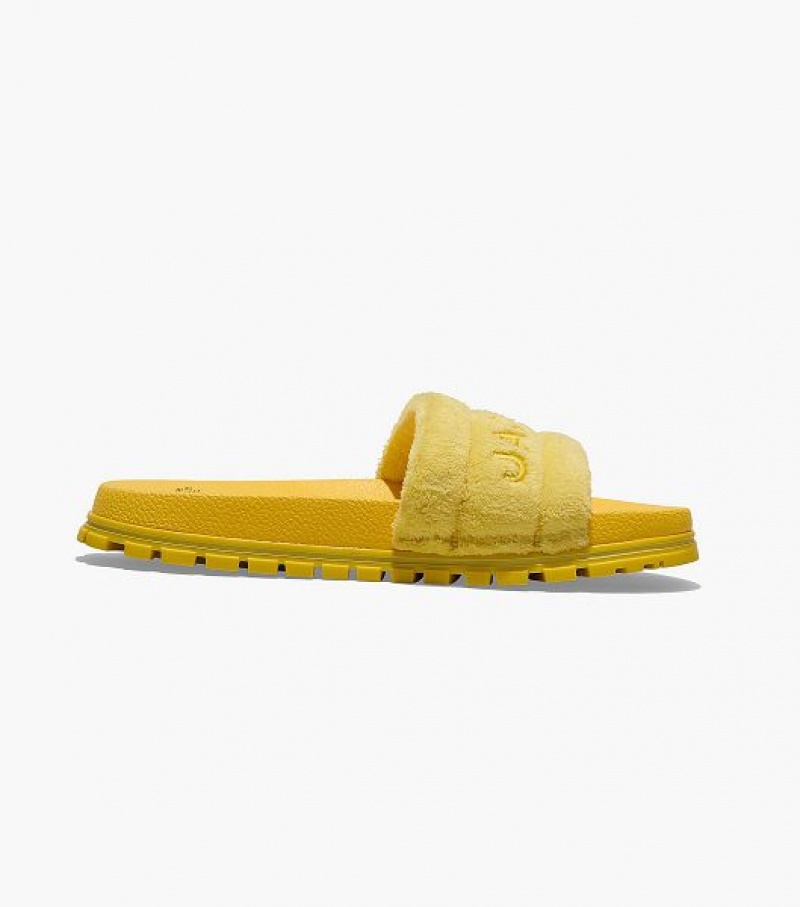 Golden / Kiwi Marc Jacobs The Terry Women's Slides | 34609GUCT