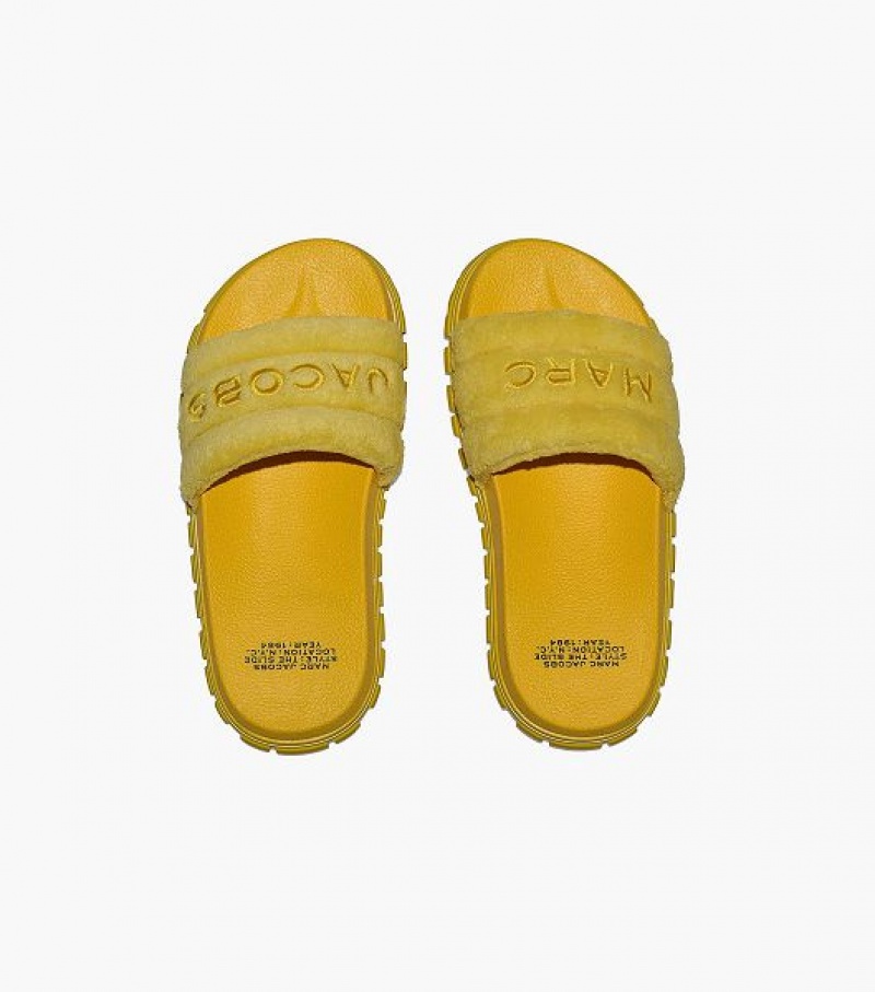 Golden / Kiwi Marc Jacobs The Terry Women's Slides | 34609GUCT