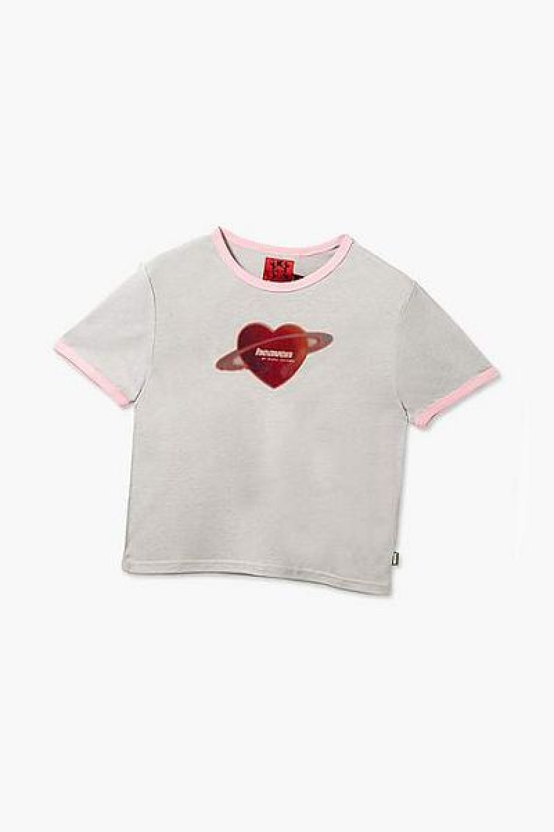 Grey Marc Jacobs Heat Sensitive Baby Heaven T Shirts | 04583XAJS