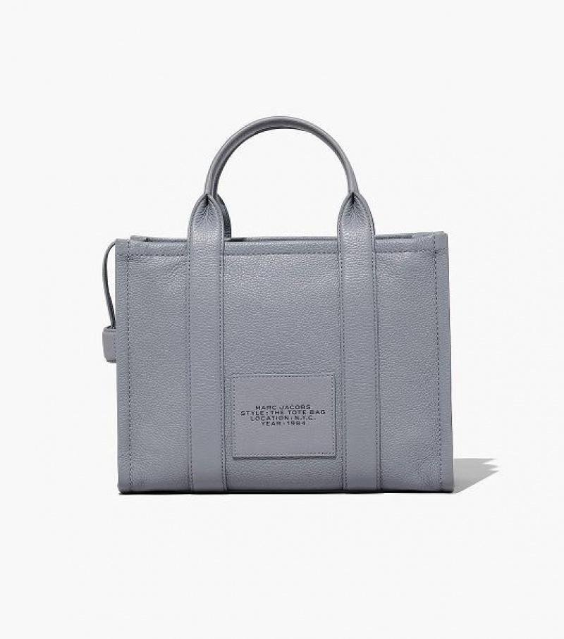 Grey Marc Jacobs The Leather Medium Women's Tote Bags | 73916COGM