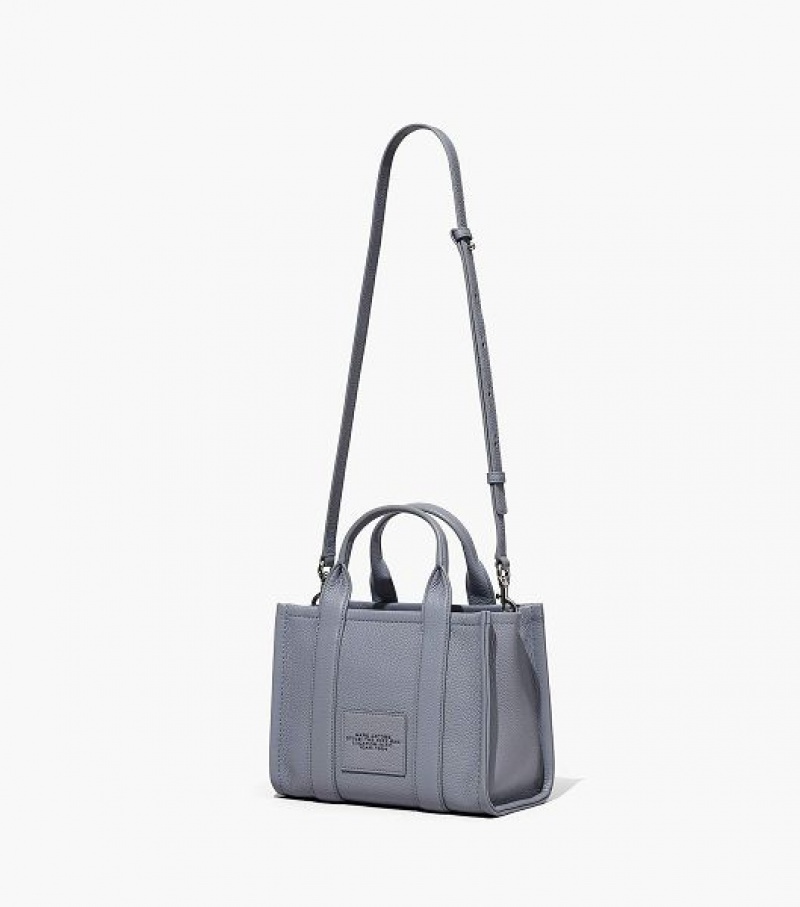 Grey Marc Jacobs The Leather Small Women's Tote Bags | 54872VFNW