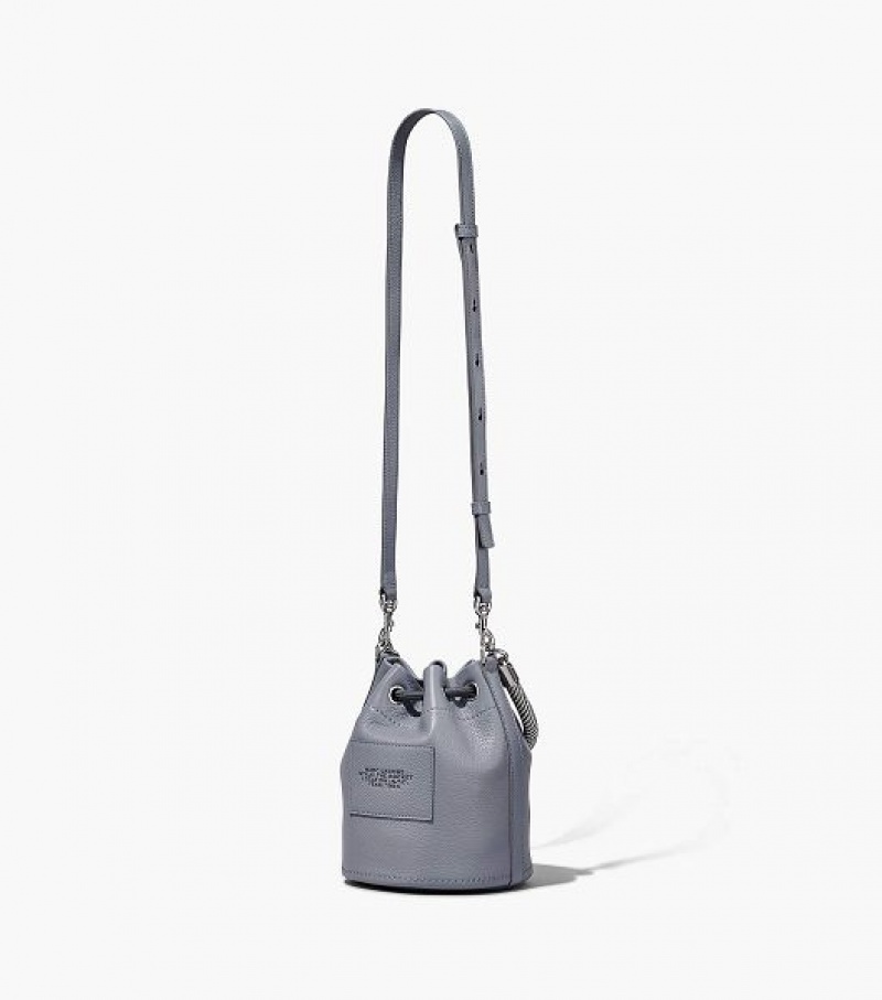 Grey Marc Jacobs The Leather Women's Bucket Bags | 82150PGHZ