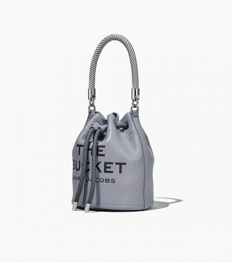 Grey Marc Jacobs The Leather Women's Bucket Bags | 82150PGHZ