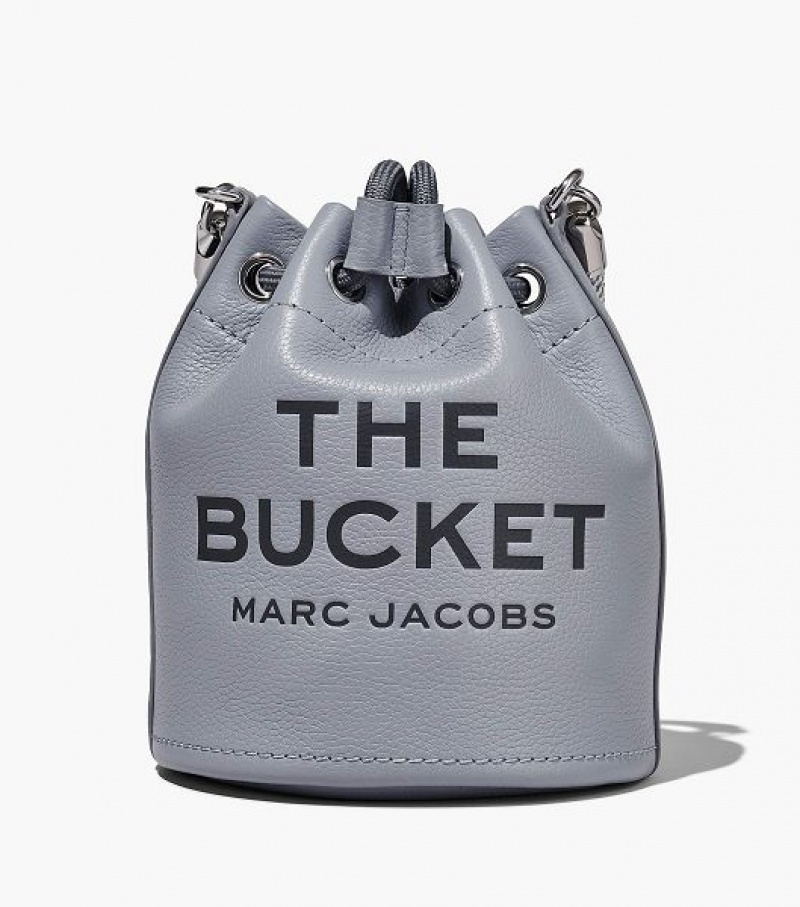 Grey Marc Jacobs The Leather Women's Bucket Bags | 82150PGHZ