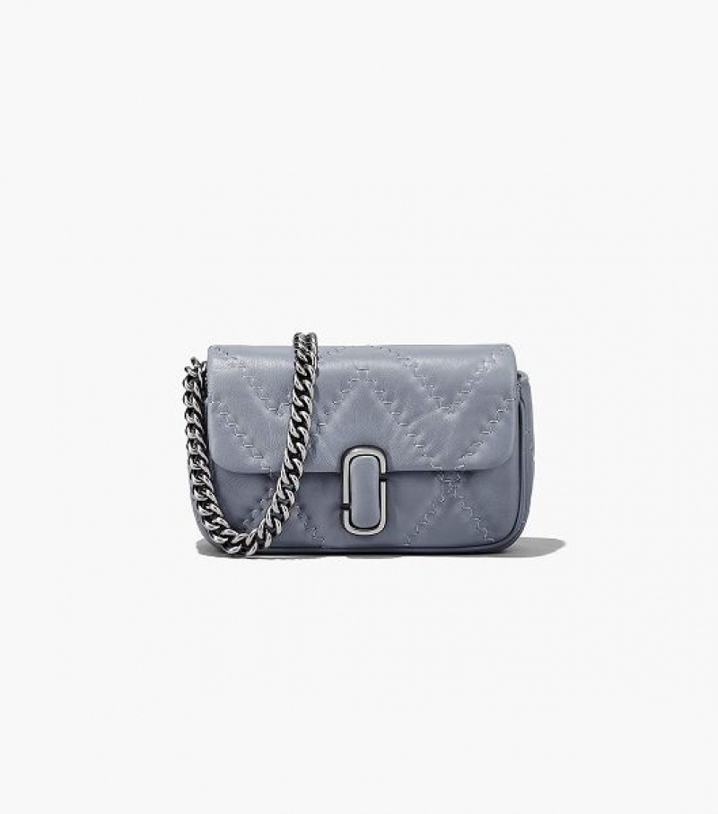 Grey Marc Jacobs The Quilted Leather J Marc Women\'s Mini Bags | 20185YEMP