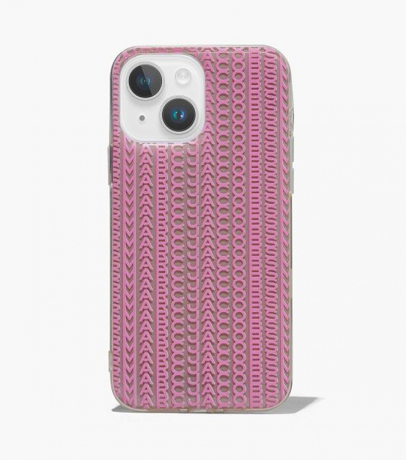 Grey / Brown / Pink Marc Jacobs The Monogram iPhone 14 Plus Women\'s Phone Case | 58607FWQR