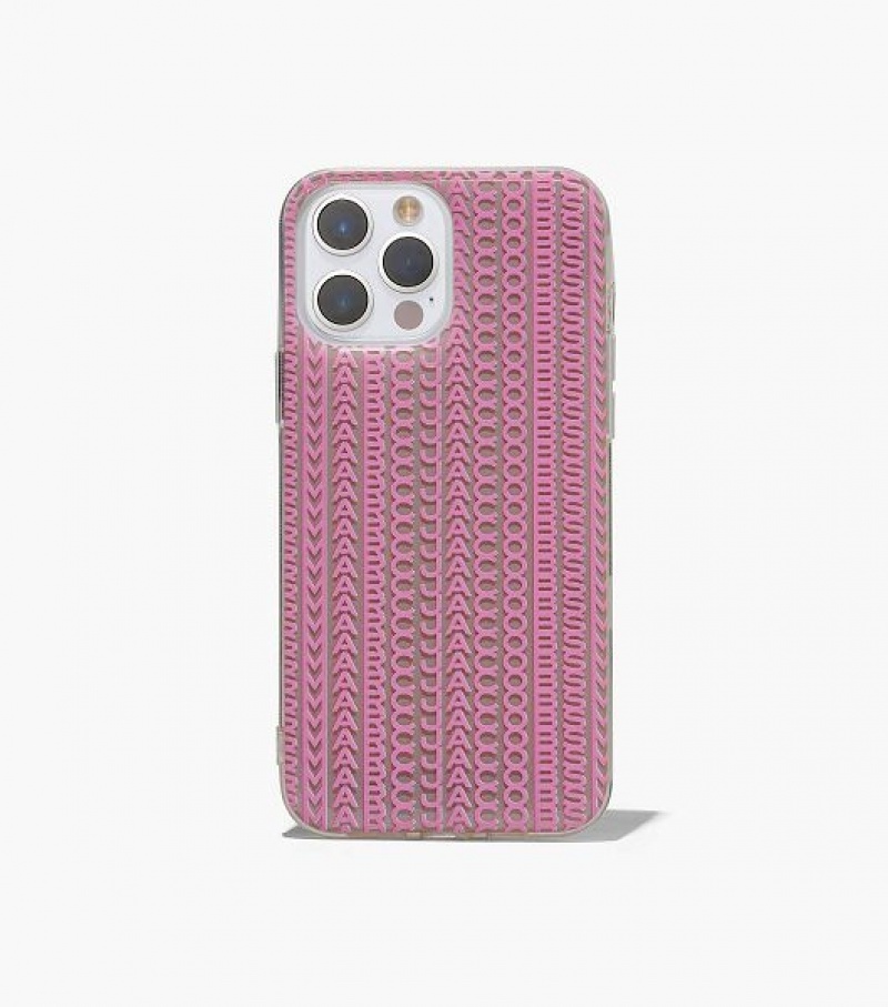 Grey / Brown / Pink Marc Jacobs The Monogram iPhone 14 Pro Women\'s Phone Case | 02876JDBG