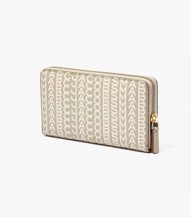 Khaki Marc Jacobs The Monogram Continental Women's Wallets | 35804IGPM