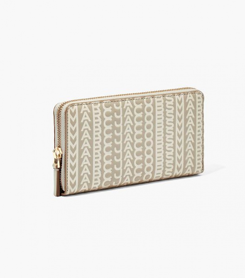 Khaki Marc Jacobs The Monogram Continental Women's Wallets | 35804IGPM