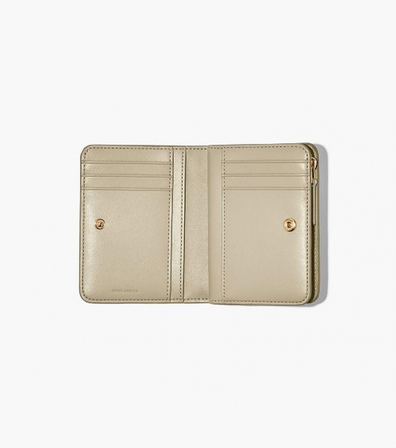 Khaki Marc Jacobs The Monogram Mini Compact Women's Wallets | 10486FJPU