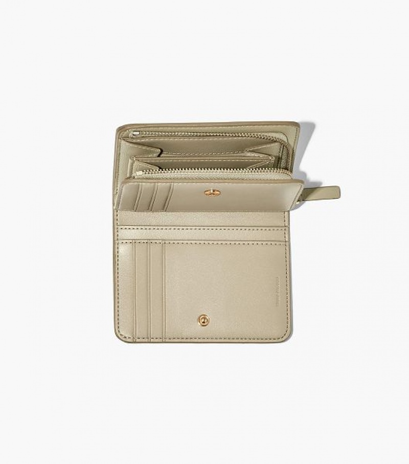 Khaki Marc Jacobs The Monogram Mini Compact Women's Wallets | 10486FJPU