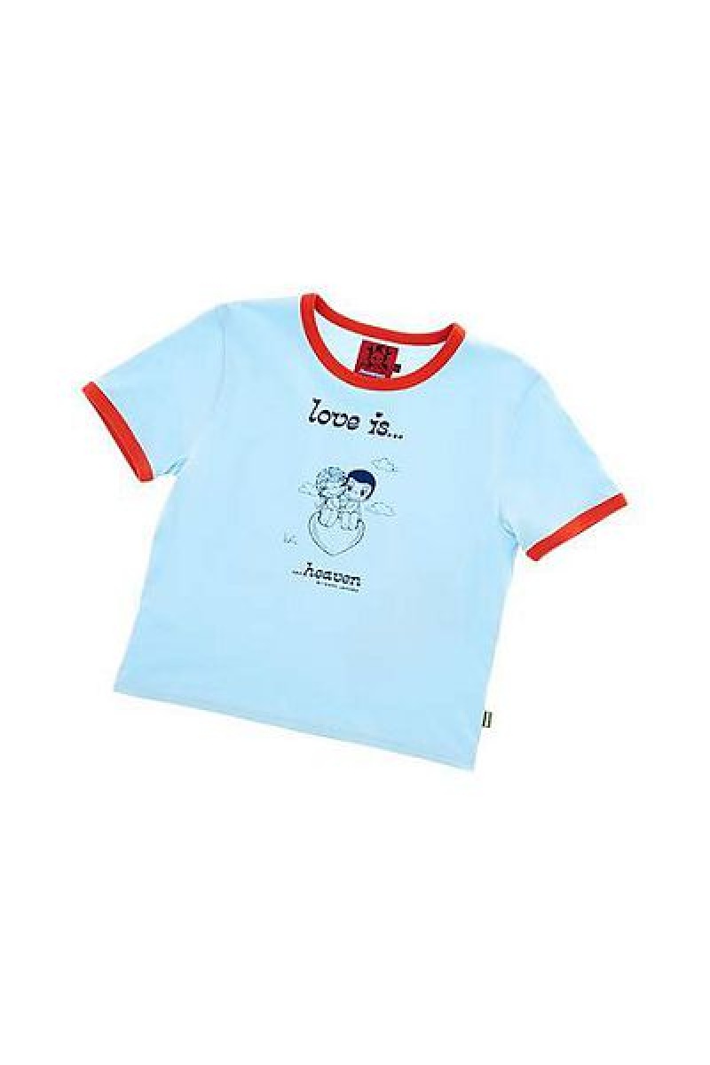 Light Blue Marc Jacobs Love Is Baby Heaven T Shirts | 16723QJGR