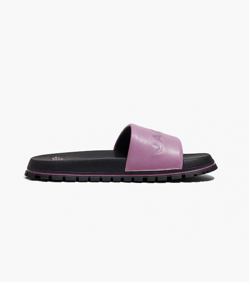 Lilas Marc Jacobs The Leather Women's Slides | 97368GWXF